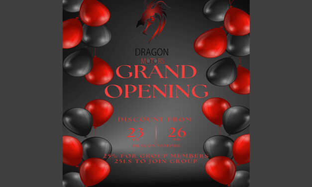 Dragon Motors Grand Opening 25% Off Sale with Group Tag!