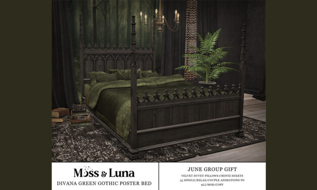 Divana Green Gothic Poster Bed Group Gift at Moss & Luna!
