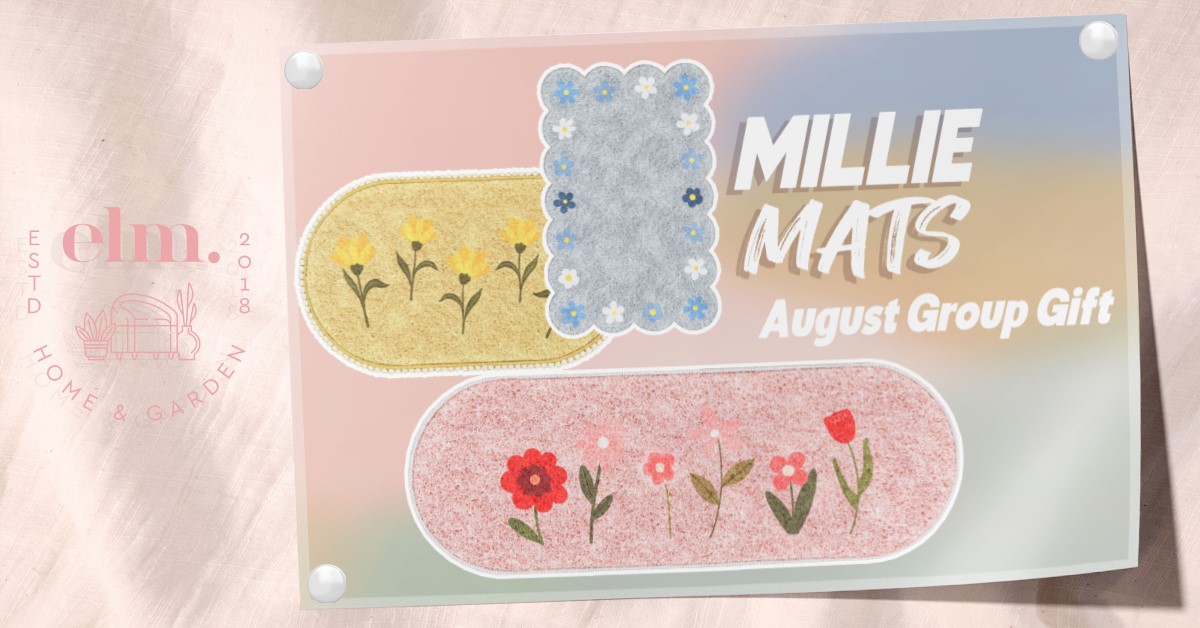 August Group Gift Millie Mats at Elm.