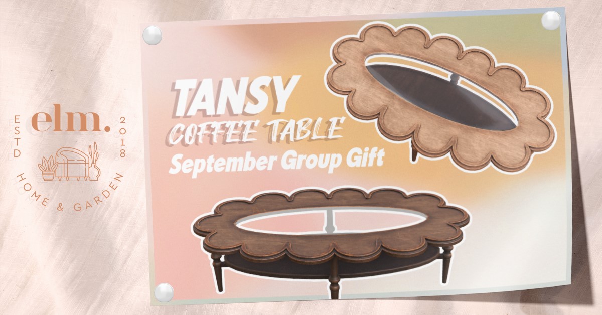 Elm. September Group Gift Tansy Coffee Table