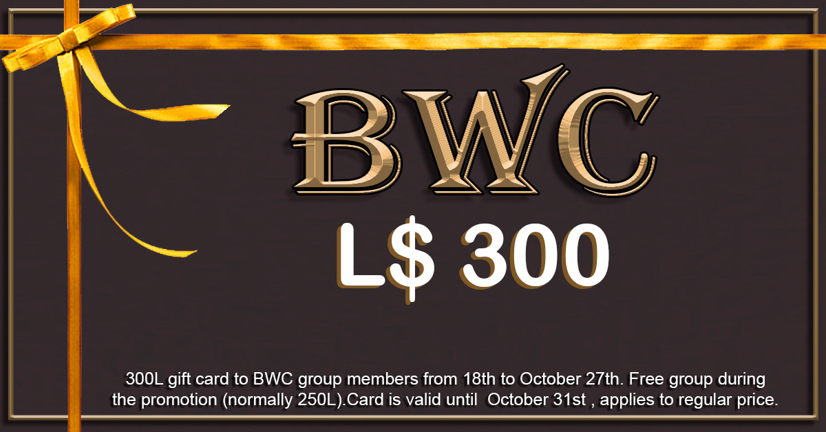 300L Gift Card Group Gift at BWC!