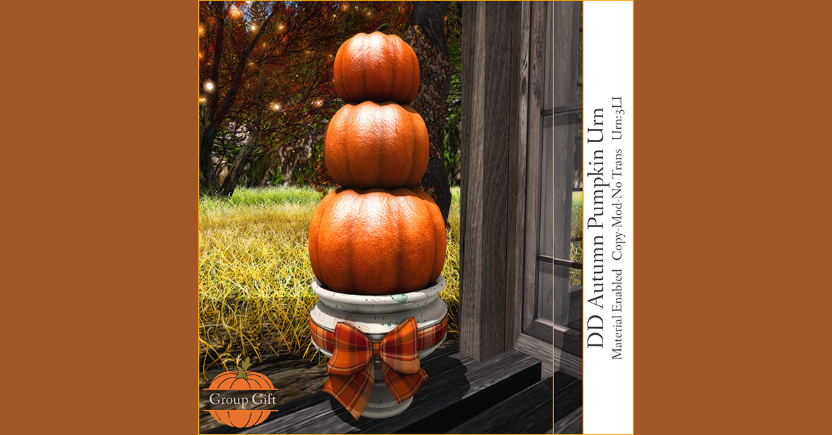 New Group Gift Autumn Pumpkin Urn at Dreamland Designs