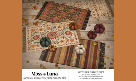 Group Gift Autumn Rug & Pumpkin Pillow at Moss & Luna