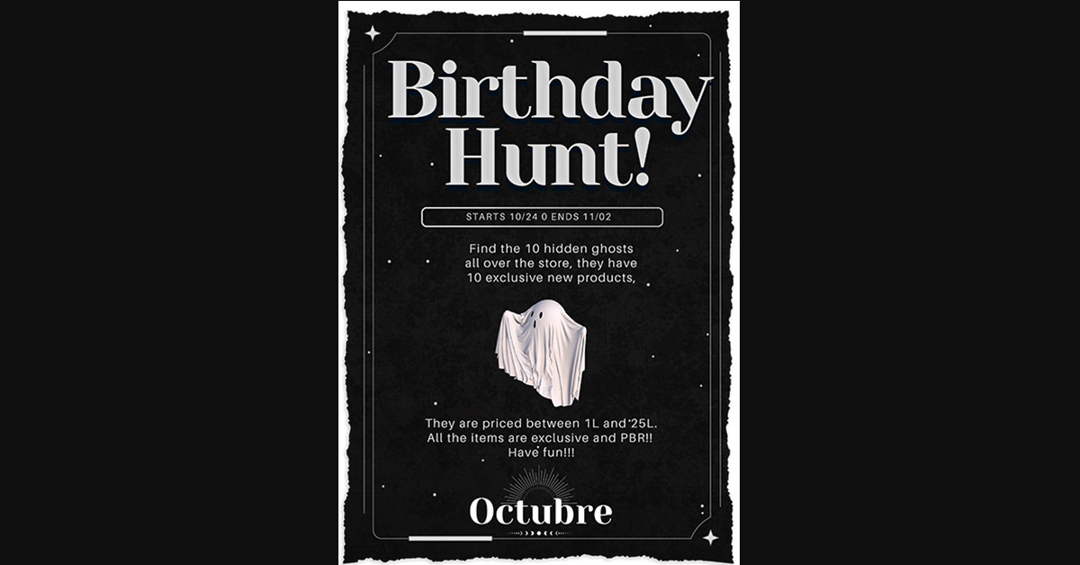 Birthday Hunt – Find the Ghosts at Octubre!