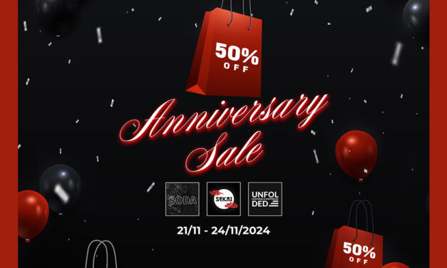 Anniversary Sale 50% Off at Soda, Sekai and Unfolded!