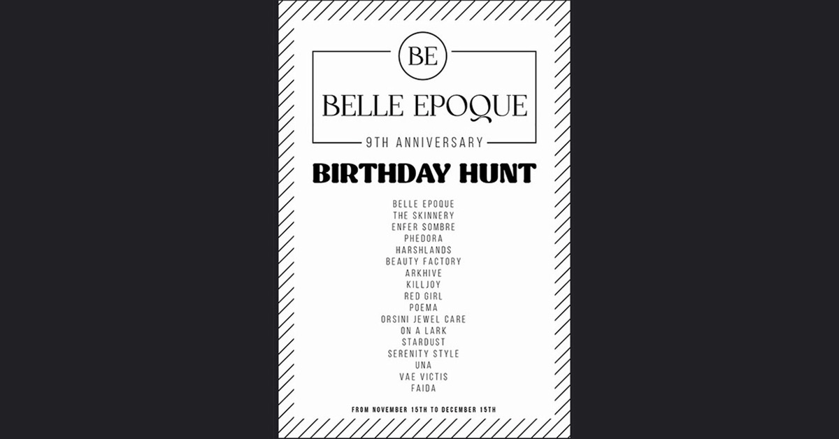 Belle Epoque 9th Birthday Hunt with Many Designers!