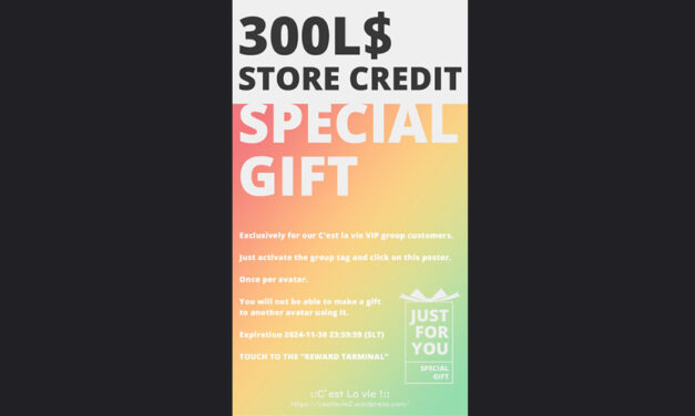 300L VIP Group Store Credit at C’est La Vie