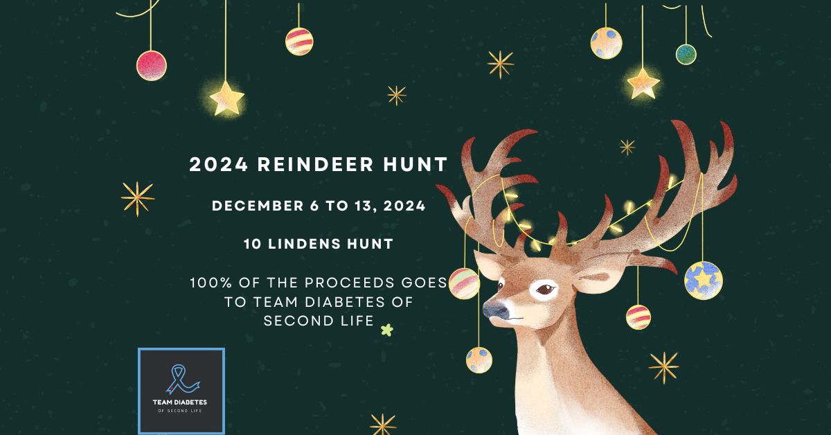 Winter Showcase Reindeer Hunt 2024 for Team Diabetes of Second Life!