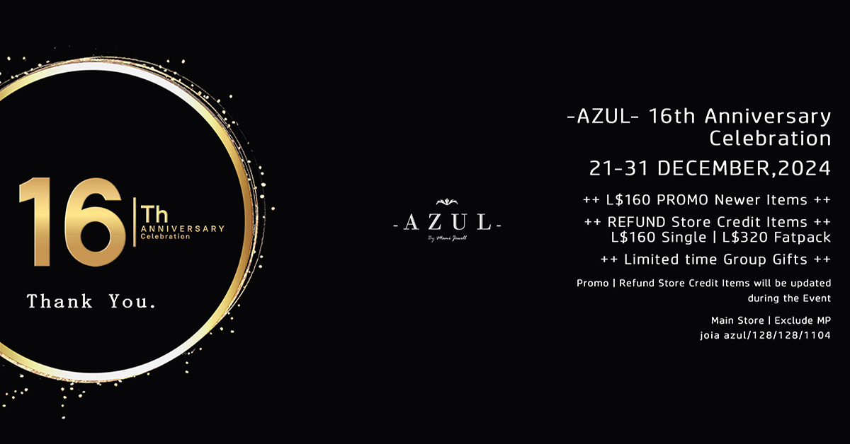 Celebrate Azul’s 16th Anniversary – Group Gifts and More