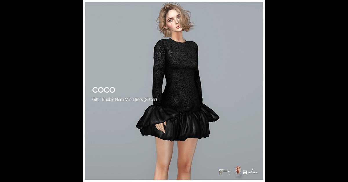 Coco Group Gift – Bubble Hem Mini Dress (Glitter)