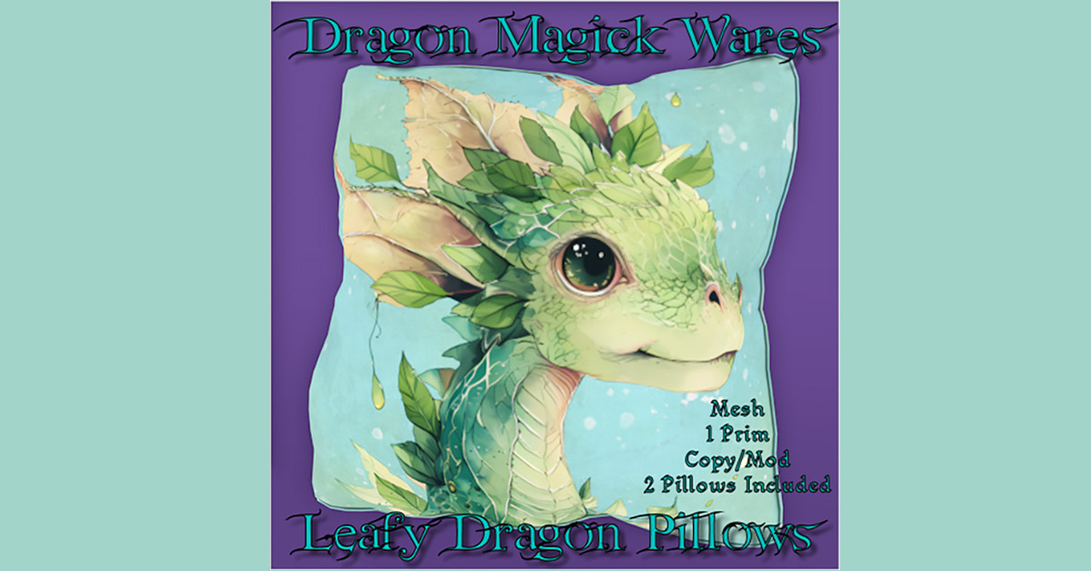 Group Gift Leafy Dragon Pillows at Dragon Magick Wares