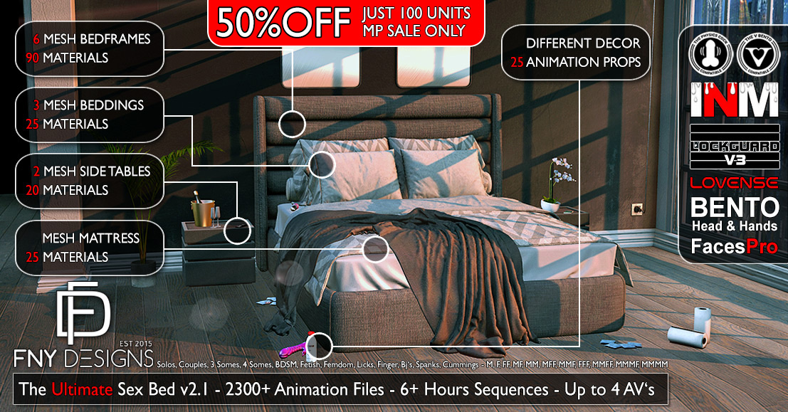 FNY Designs The Ultimate Sex Bed 50% Off on Marketplace Only