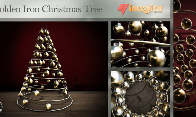 Group Gift Golden Iron Christmas Tree at Imegica