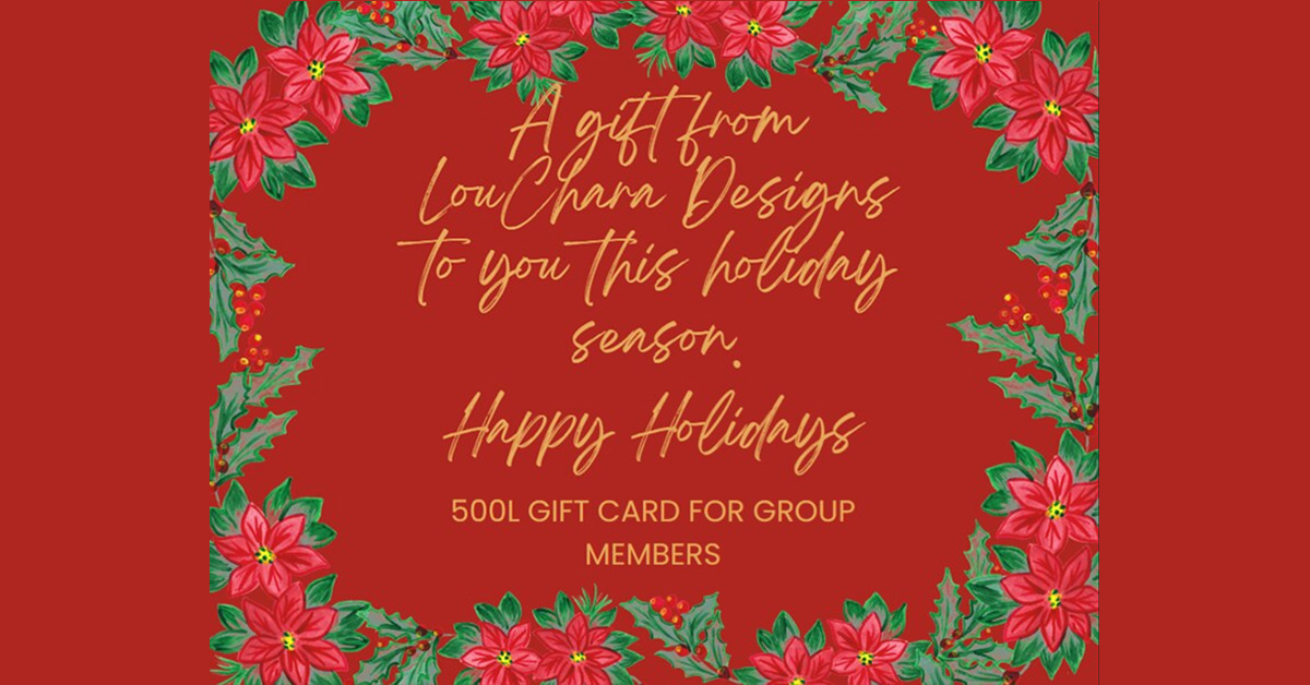 Group Gift 500L Gift Card at LouChara Designs