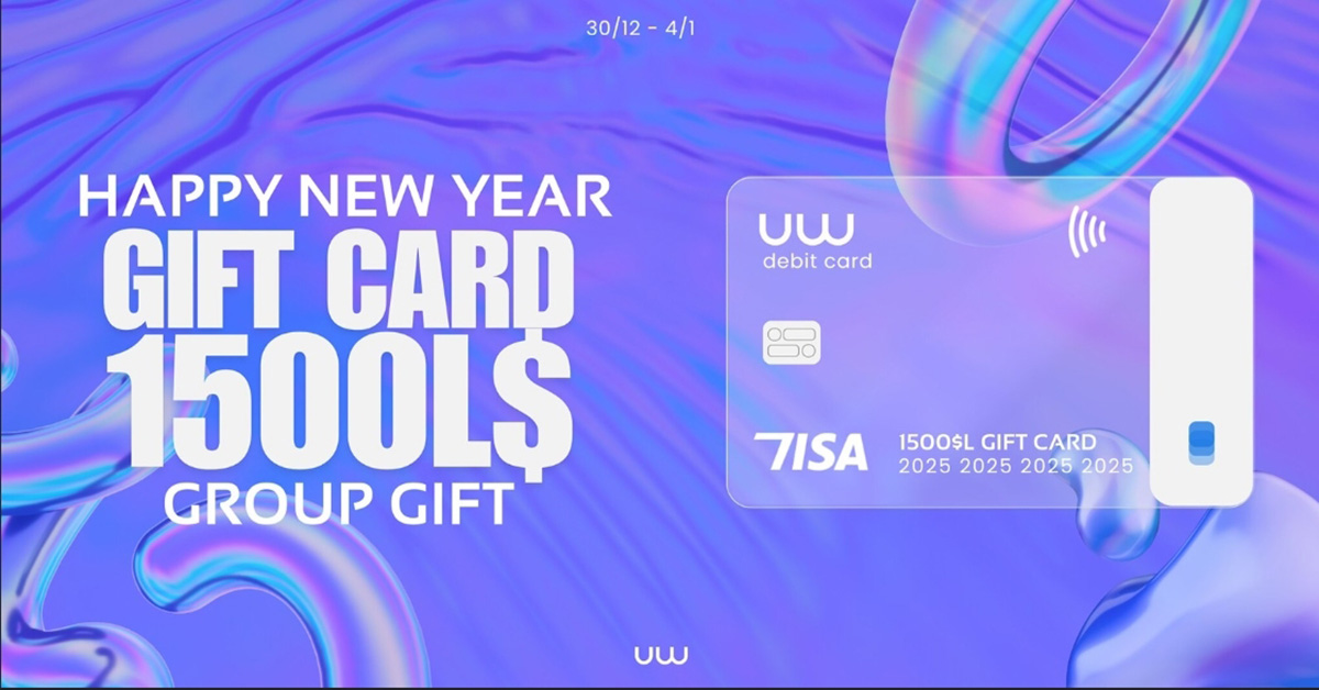 Happy New Year 1500L Group Gift Card at Uniwaii