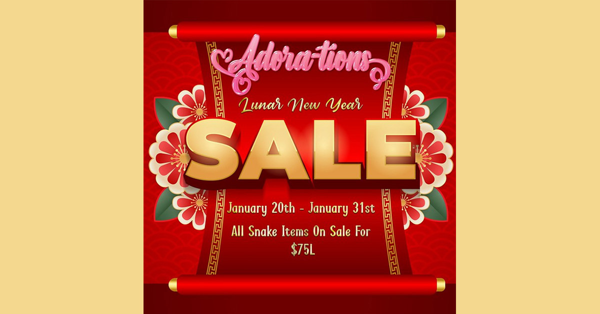 Lunar New Year Snake Items Sale 75L at Ador-ations