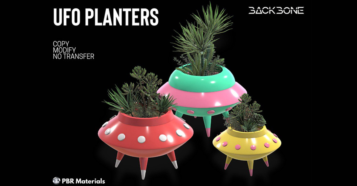 Group Gift UFO Planters at BackBone