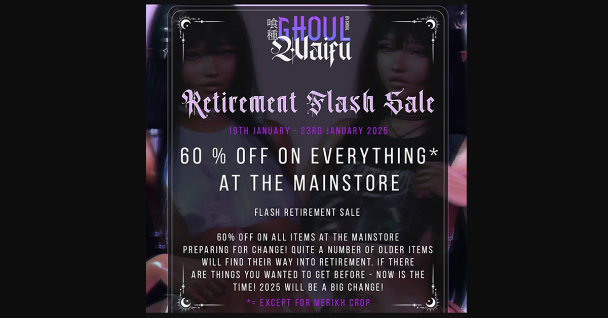 60% Off Storewide Retirement Flash Sale at GhoulWaifu