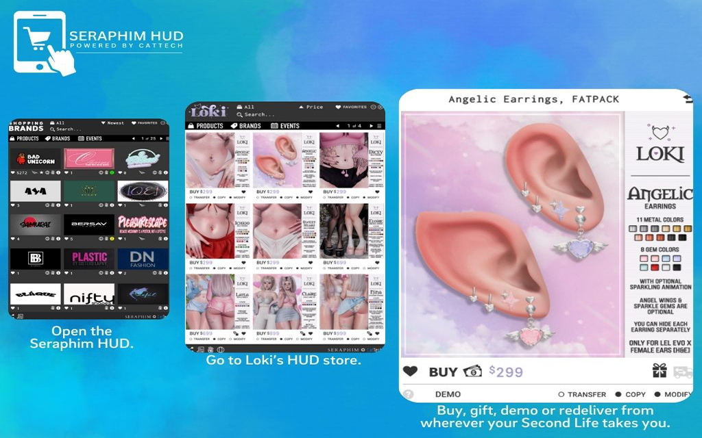 Angelic Earrings by Loki – HUD Pick of the Day