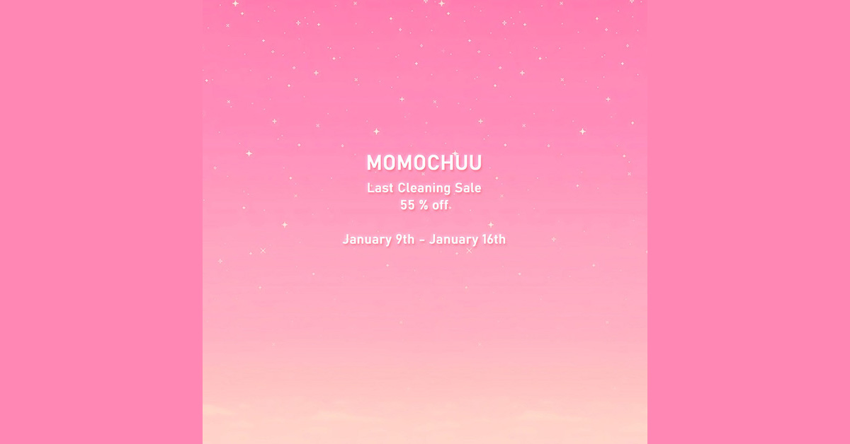 Cleaning Sale 55% Off Older Items at Momochuu