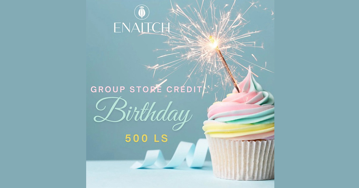 Birthday Group Gift 500L Store Credit at Enaitch