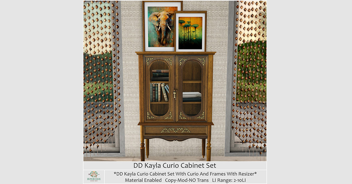 New VIP Group Gift Kayla Curio Cabinet at Dreamland Designs